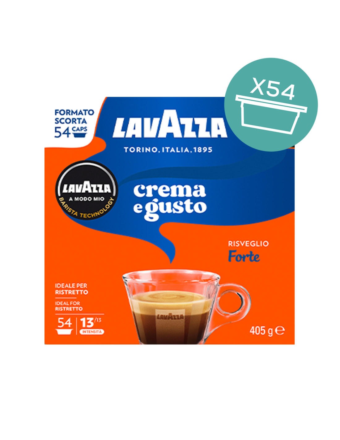 Lavazza – Lavazza A Modo Mio – Crema E Gusto Forte – 54 kos