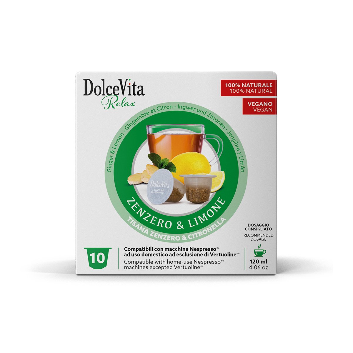 DolceVita - Nespresso kompatibilne -čaj limun dumbir - 10kom